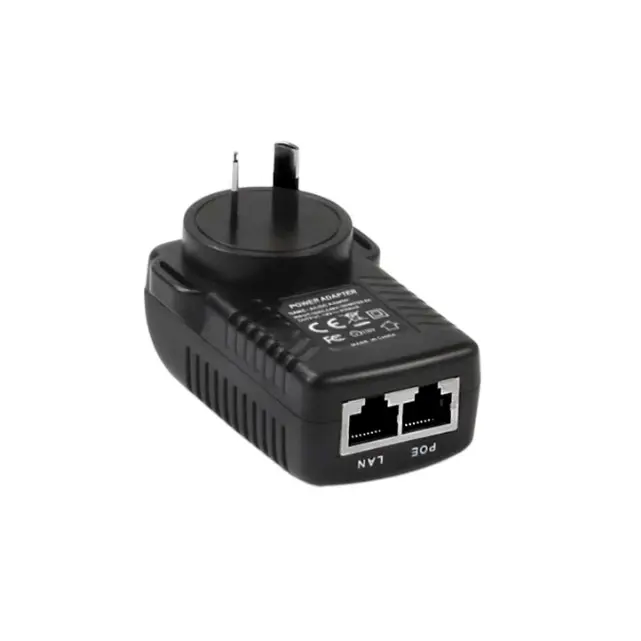 24V 1A POE Wall Adapter Dual Port POE Injector
