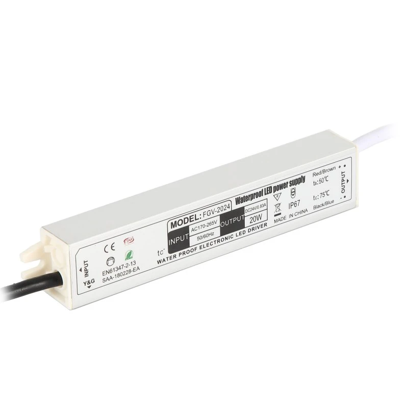 Bekalan Kuasa Pensuisan Aluminium Pemacu LED Kalis Air IP67